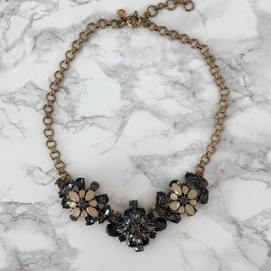 J.CREW Black/Grey/Pink Floral Stone Necklace